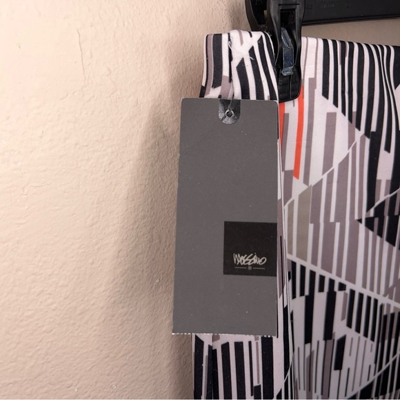 New Medium Mossimo Pencil Skirt Black White Orange Geometric NWT Lined Zip - Picture 8 of 14